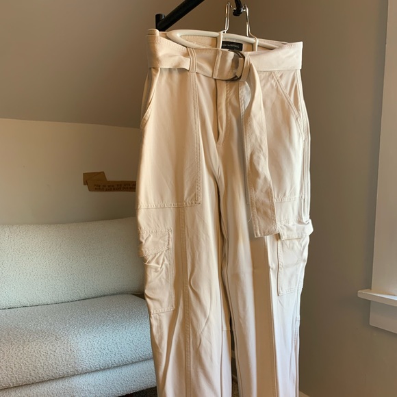 Banana Republic Slim Refined Stretch Cargo Pant in Transition Cream White - Picture 5 of 11